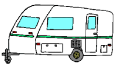 Een cartoonische illustratie van caravan